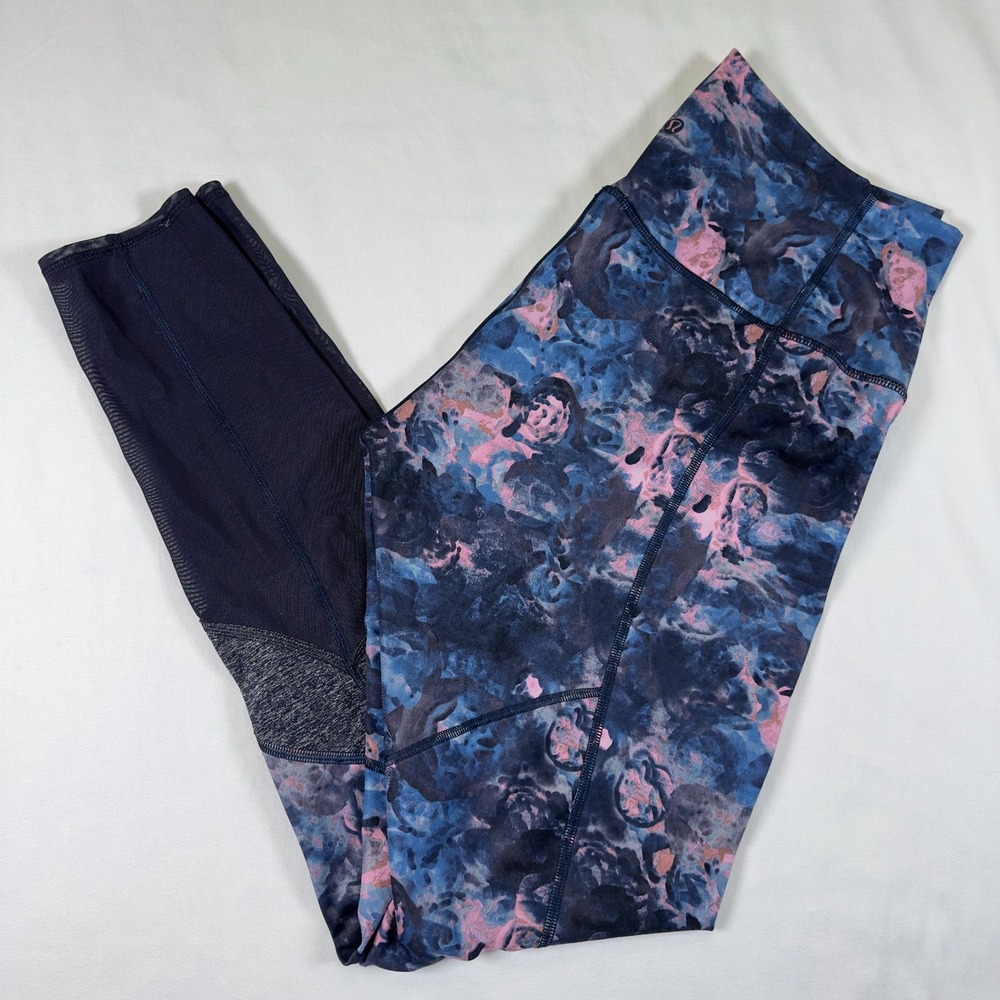Lululemon Leggings Womens‎ Medium Blue If You're Lucky Pant Athleisure Yoga Run